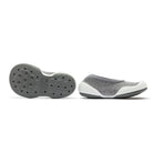 Two gray and white Komuello shoes.