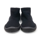 Pair of black sock shoes.