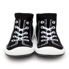 Pair of black and white sneaker socks.