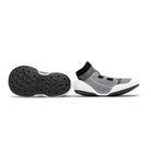 Gray sock-shoe on white background.