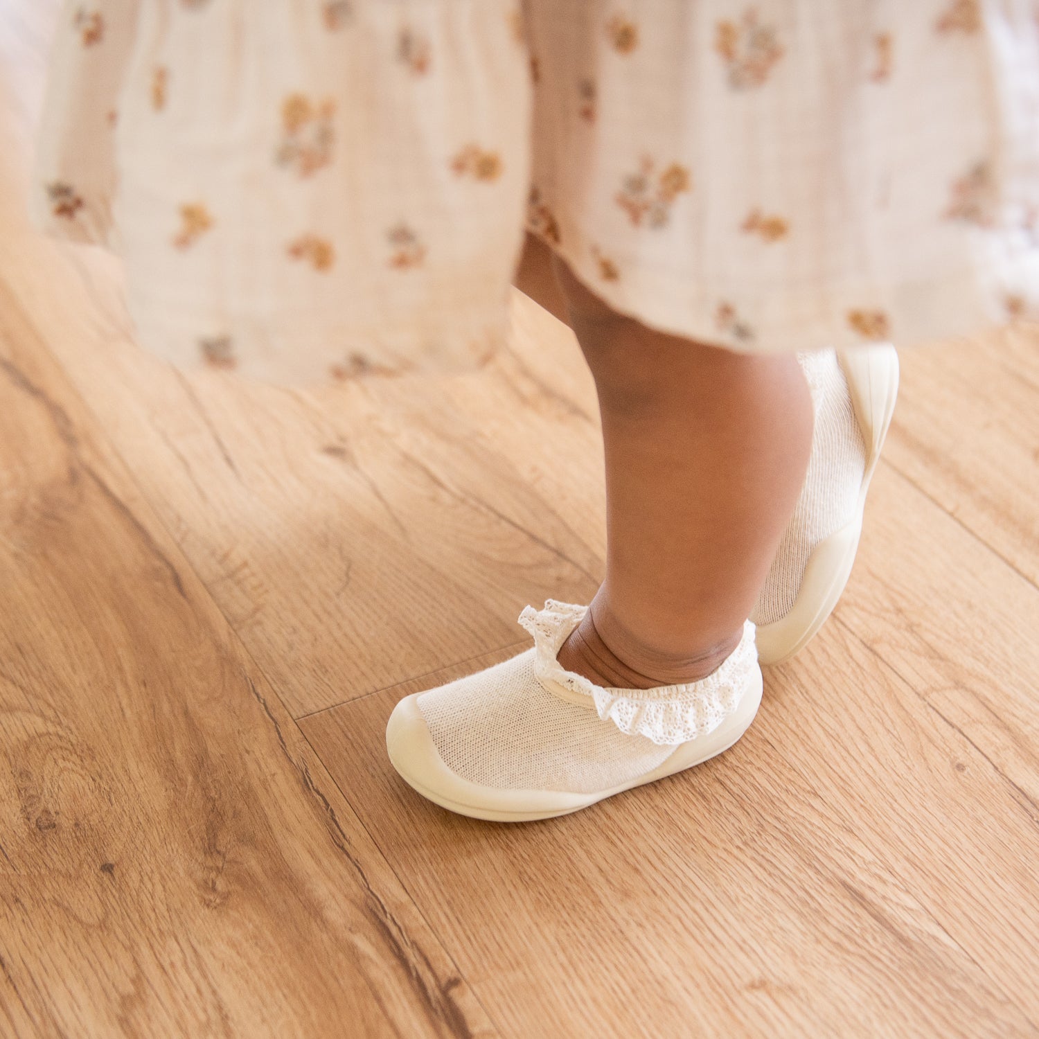Sweet Latte Lace Baby Shoes | First Walker Toddler Shoes