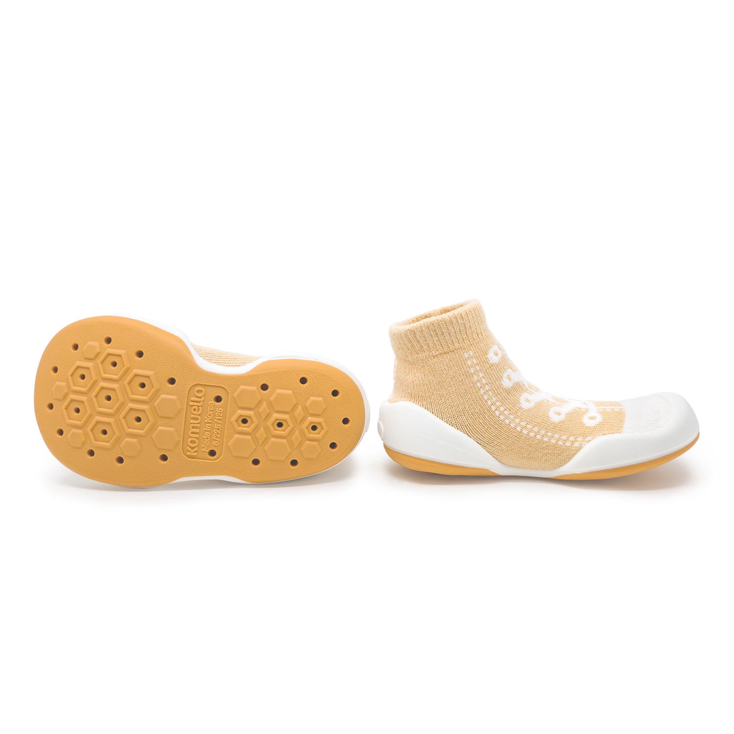 Komuello baby toddler firstwalker sock shoes: breathable